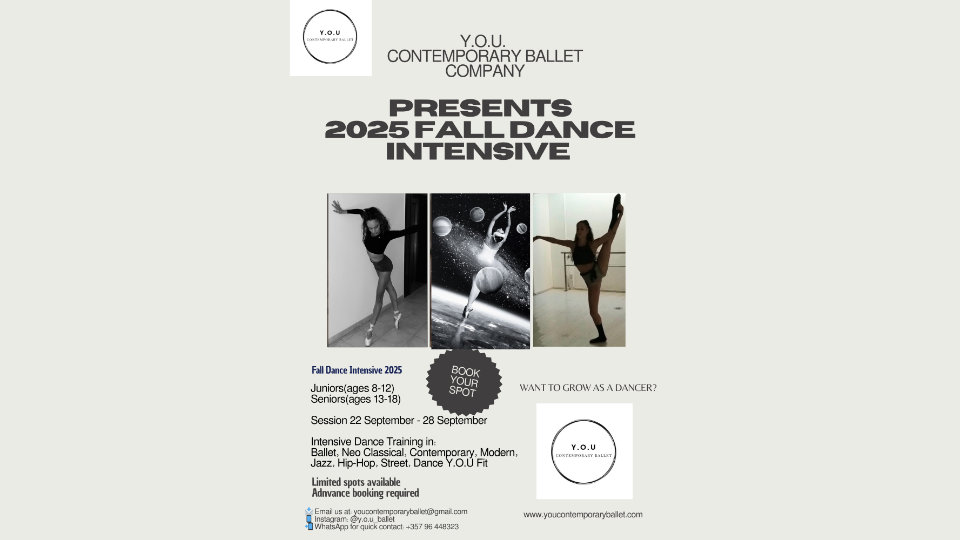 Fall Dance Intensive Y.O.U Contemporary Ballet Company + Scholarship Audition Online