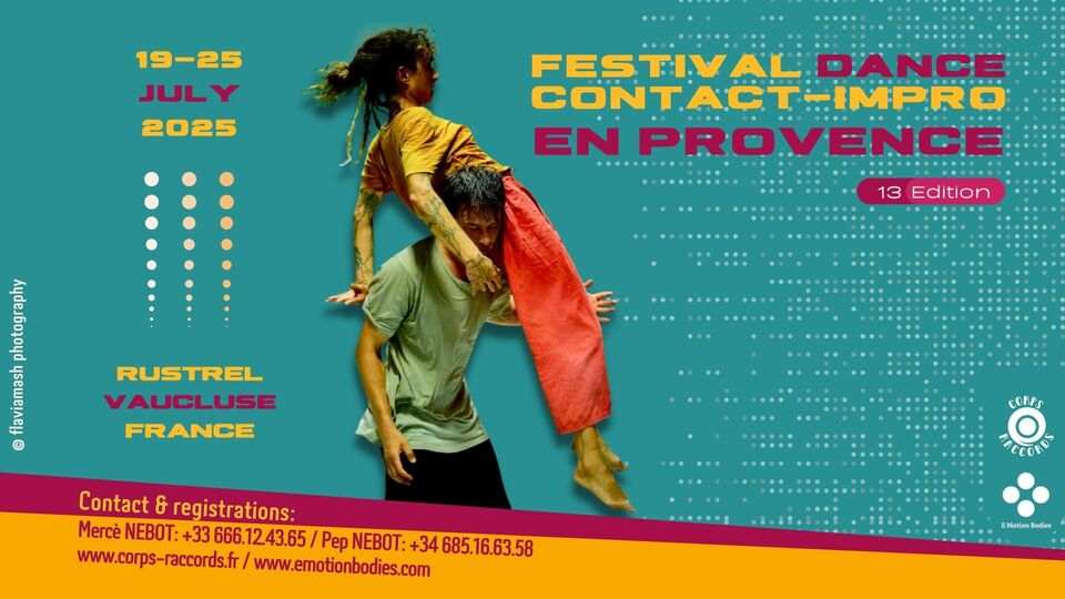 International Contact Improvisation Festival En Provence Summer – 19-25 July 2025 – Rustrel – 13th Edition